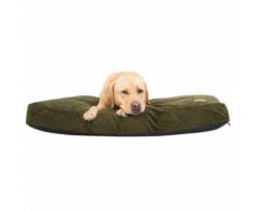 Earthbound Hundebett Cord Flat Cushion Grün, Maße: ca. 82,5 x 57,5 cm