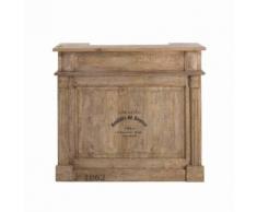 Design Bartheke aus Mangobaum Recyclingholz 120 cm
