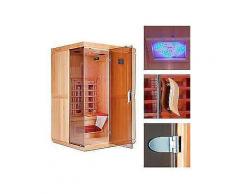 home deluxe infrarotkabine »california l«, 130/120/195 cm, 40 mm, für bis zu 2 personen