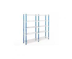 Manorga Anbau-Steckregal grau/blau