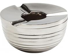 Kare Aschenbecher, Aluminium, Silber, 13 x 13 x 7 cm