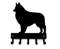 The Metal Peddler Belgischer Tervuren Schlüsselbrett Hundeleine Aufhänger Casual Small 6 inch wide schwarz