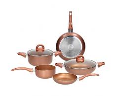 Tognana Copper & Charcoal Kupfer Topf- und Pfannenset aus Aluminium bedruckt