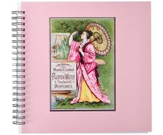 3dRose DB 153657 _ 2 Die echte Murray und Lanman Florida Wasser Parfums Asiatische Frau mit Sonnenschirm Memory Book, 12 von 12 Zoll