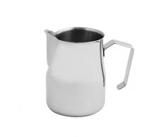 FMprofessional Milchkännchen 750ml, Milch Pitcher aus Edelstahl, Milchaufschäumen für perfekten Cappucino, (Farbe: Silber), Menge: 1 Stück