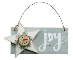 CWI Tapetenbordüre Geschenke 8,9 x 15,2 cm Joy Schneemann zum Aufhängen Schild
