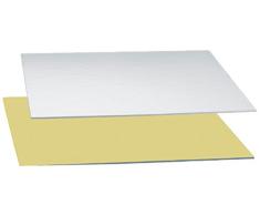 5932515 DECORA RECHTECKIGE TORTENPLATTEN GOLD/SILBER 25X35CM 60ST BAKERY