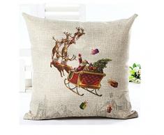 SLS Baumwolle Leinen dekorativer Überwurf-Kissenbezug Löwe piillow Fall 45,7 x 45,7 cm Weihnachten Kissen, 4, 45*45 cm