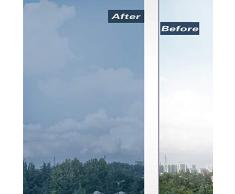 bofeifs Designer Orchidee Dekor Sichtschutz Fensterfolie Sichtschutzfolie für Zuhause/Büro/Schlafzimmer/Badezimmer, Nicht klebend Statische Fensterfolie, 45 x 199,9 cm ¡