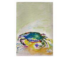 Betsy Drake GT263 Gästetuch, Krabbenmotiv, Grün