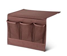 WERLAPY2 Nachttisch-Organizer, Caddy Sofa Storage Organizer, Tisch Schrank Aufbewahrung, Organizer, passend für Tablet Magazine Telefon Fernbedienungen (Kaffee)