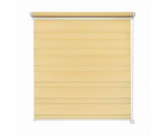 Doppelrollo Duorollo Orange 80x210 cm ohne Bohren Seitenzug Klemmrollo