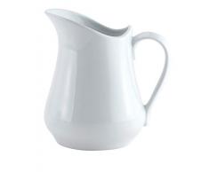 HIC Milchkännchen mit Griff, feines weißes Porzellan 16 Ounce weiß