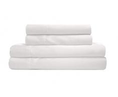 TORREY LANE Bettlaken-Set, 100% Satin-Polyester, (Doppelbett, Queen, King-Size, California King) Twin weiß