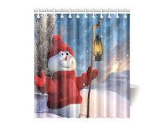 CTIGERS Schneemann Weihnachten Vorhang für die Dusche mit Polyester-Eine Lampe-Zimmer 167,6 x 182,9 cm, 66*72
