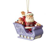 Enesco Rudolph Traditions by Jim Shore Weihnachtsmann im Schlitten, 8,89 cm