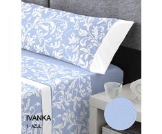 Kabely Bettwäsche Bett 180 cm blau