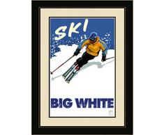 Northwest Art Mall pal-7230 lfgdm DMM Big weiß Kanada Downhill modernen Menschen 50,8 x 66 cm gerahmtes Wandbild Künstler Paul A. lanquist, 50,8 x 66 cm