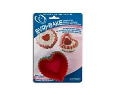 Evriholder Products Evri-Bake Silikon-Backförmchen, Herzform