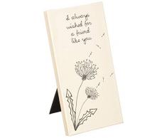 Pavillon – I Always Wished for A Friend Like You – Löwenzahn Blowing In The Wind – Hellgelbe Leinwand, 8,9 x 17,8 cm