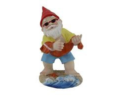 Zeckos Weinflaschenhalter Sandy The Beach Zwerg Traditionell One Size gelb