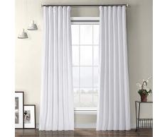 HPD Half Price Drapes VYC-161201-108 Heritage Plüsch Samtvorhang, 50 x 108 cm, Kissen weiß