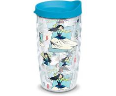 Tervis Isolierbecher mit Wickel und türkisem Deckel 10oz Wavy farblos