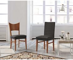 Zebra Textil Elastische Stuhlhusse - Beta, Farbe Grau - Standardgrösse (bis 45x45 cm.) (mehrere Farben verfügbar)