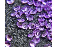 Acryl Farbe Faux Diamant Rund Kristalle Treasure Gems für Tisch Scatter, Vase, Tütenfüller, Event, Hochzeit, Arts & Crafts (2000 Pcs) Lalic Purple