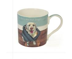 Nach & Manor Abfalleimer ES Tasse und Geschenk-Box, Bone China Porzellan, Mehrfarbig, 9,5 x 13 x 9,5 cm