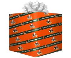Football Fanatics NCAA Miami Hurricanes Logo Geschenkpapier, Orange