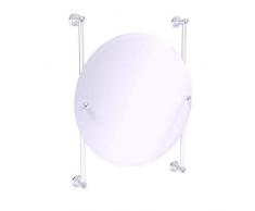 Allied Brass Carolina Crystal Collection Round Frameless Rail Mounted Mirror Wandspiegel, Chrom seidenglänzend