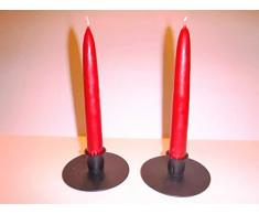 Schmiedeeisen rund Kerze Taper Halter, Set of 2 – Hand Made by amischen