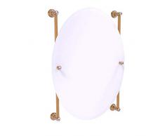 Allied Brass Carolina Crystal Collection Oval Frameless Rail Mounted Mirror Wandspiegel, Gebürstete Bronze
