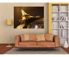 AG Design FTM 0818 Eiffelturm Paris, Papier Fototapete - 160x115 cm - 1 Teil, Papier, multicolor, 0,1 x 160 x 115 cm