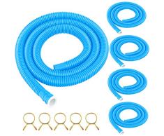 Cabiclean Air Conditioner Ablaufschlauch mit Klemme (5 Stück), Waschmaschine Eva & PE Universal Durable Inlet Pipe AC Schlauch Drain Pipe Flare, Durchmesser 1,58 m