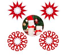 MEWTOGO 24 Stück Mini-Weihnachtsmütze und 24 Mini-Weihnachtsschal Set – Mini-Weihnachtsmannmütze, Schal, Becher, Weinflaschen, Geschenk, Zuhause, Party, Küche, Tisch, Hotel, Bar, Weihnachtsdekoration