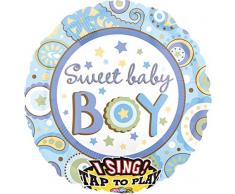 amscan Folienballon Sing-A-Tune Sweet Baby Boy