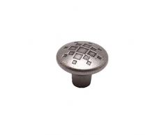 Berenson Möbelknauf, Pilzform, 4,8 cm Durchmesser, rustikales Nickel