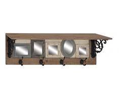 Deco 79 45880 Wandregal braun weiß schwarz