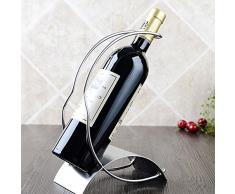 cdybox europäischen Edelstahl Creative Wein Regal Haushalt Wein Flasche Rack, Edelstahl, silber, Double Arc Shape