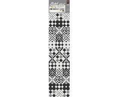 Plage Wand Bordüre selbstklebend Listel Faenza, schwarz, 180 x 5 cm