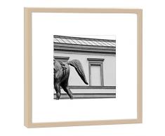 COGNOSCO - Fotografie im Holzrahmen: Alte Staatsgalerie Stuttgart - Fotodruck - Format 27 x 27 cm - Rahmenfarbe beige - Hochwertiges Wandbild, Geschenkidee oder Souvenir aus aus Baden-Württemberg