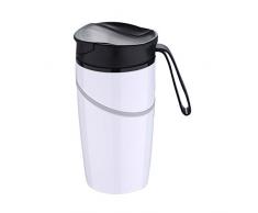 Bergner BG-5969 Thermobecher 350 ml Coffee to Go Reisebecher (Isolierbecher, Trinkbecher, Weiß)