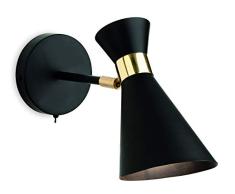 Firstlight Ohio Wandleuchte (geschaltet), Schwarz mit Messing