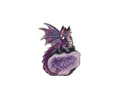 GSC 71813 Dekofigur, Drache lila auf Kristall, 10,2 cm