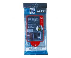 MSV 100139 20 Tücher Mikrowelle Viskose/Polyester Weiß 18 x 20 x 0,1 cm