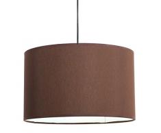 Tosel 11720 Pendelleuchte Alfena, rund, Baumwolle, 100 W, E27 braun