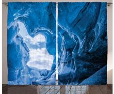 Ambesonne Abstrakte geometrische Kunst-Dekor-Kollektion, bunte Dreieck Regentropfen und Mosaik-Regenschirm-Design, Fensterbehandlungen, Wohnzimmer Kinder Mädchen Zimmer Vorhang 2 Paneele Set, Textil, Multi 3, 108W x 84L