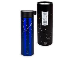 Crover Lock & Lock Sternzeichen Fische Trinkglas mit Teesieb, Blau